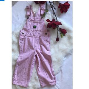 Girls John Deere Pink Overall 3T